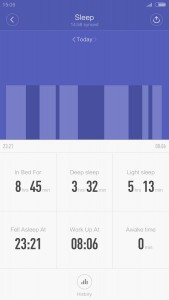 (c) Xiaomi Technology Mi Fit App für das MI Band S1